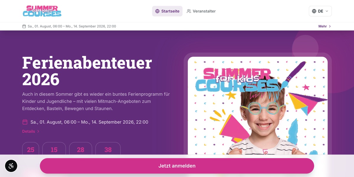 Ferienabenteuer 2026 – Eventseite